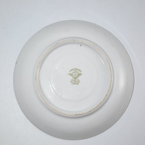 Vintage Dragonware Tea Cup & Saucer Occupied Japan Orange & Black - Picture 10 of 10